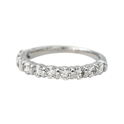 Bague 49 Bague  Demi-alliance Or blanc Diamant 58 Facettes 4191446CN