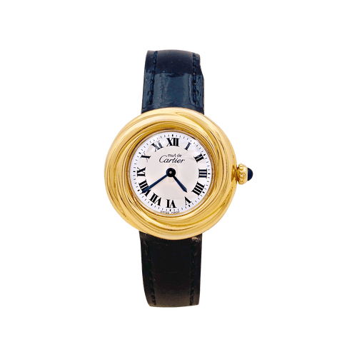 Montre Montre Cartier, "Trinity Must", argent plaqué or, cuir. 58 Facettes 34620