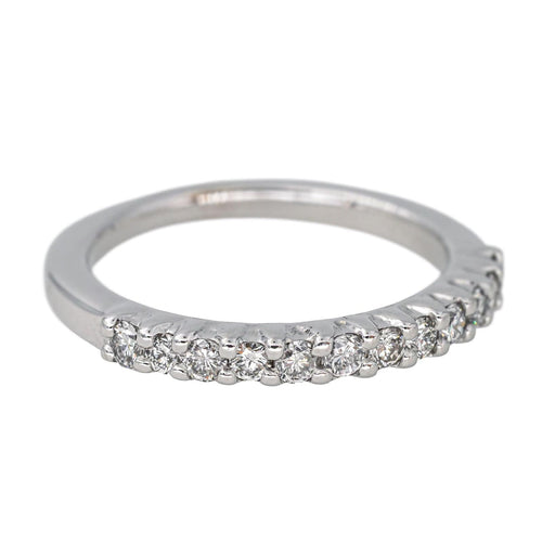 52 Bague  Demi-alliance  Or blanc Diamant 58 Facettes 4286142CN
