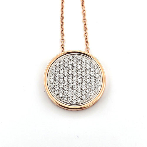 Pendentif Pendentif en or jaune massif serti de diamants 58 Facettes