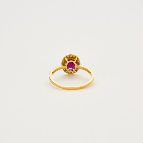 Bague Solitaire or jaune rubis 58 Facettes LP832