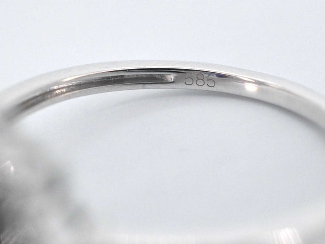 Bague 54 Bague entourage en or blanc avec saphir et diamants 58 Facettes 2272