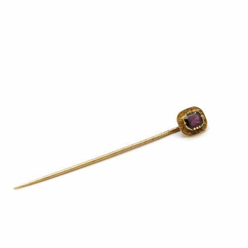 Broche Epingle À Cravate - Or jaune & Grenat 58 Facettes 250334R