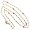 Collier Chaine vintage or jaune mailles gourmette et rubis 58 Facettes B01012