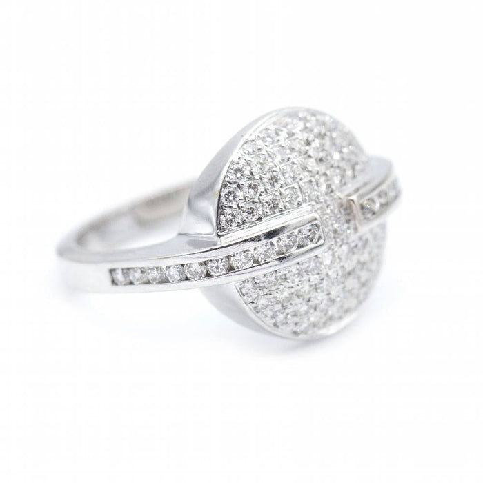 Bague 56 Bague en or blanc avec diamants 58 Facettes N102900