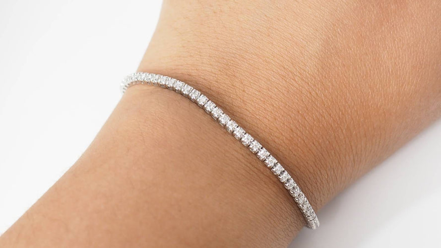 Bracelet Bracelet rivière en or blanc et diamants 1ct 58 Facettes 31344