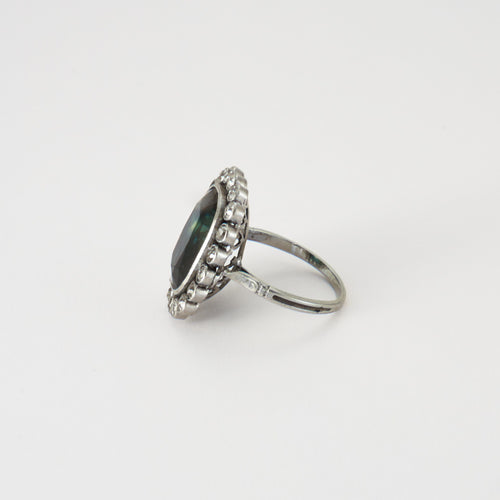 Bague 61 Bague Platine Saphir & Diamants 58 Facettes ALGU09