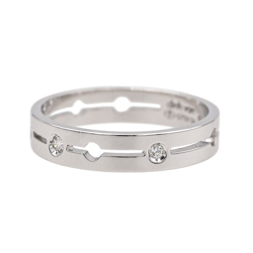 Bague 54 Dinh Van Bague Pulse Or blanc Diamant 58 Facettes 4098671RV