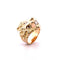 Bague Bague lion en or jaune massif 18 carats et diamants 58 Facettes