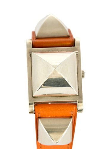 Montre HERMES - Medor Swift - Cuir et acier 58 Facettes