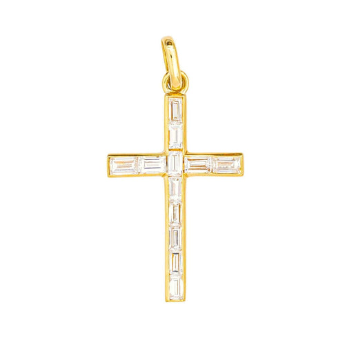 Pendentif Pendentif Croix Or jaune Diamant 58 Facettes 4268399RV