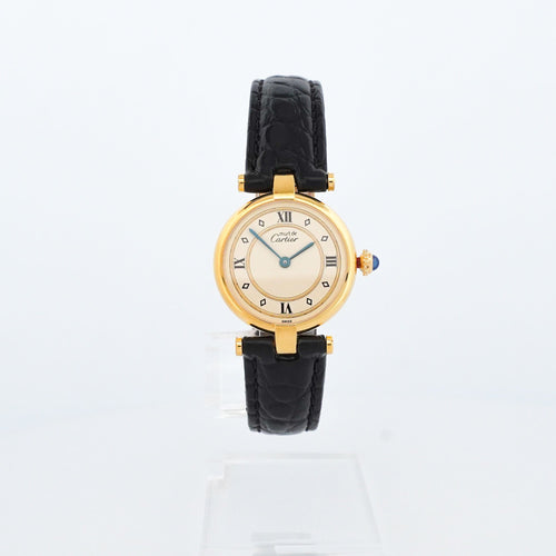 Montre Cartier Must Vendôme - Gold circle dial - SM 58 Facettes