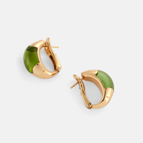 Boucles d'oreilles BULGARI - Boucles d'oreilles Tronchetto en or jaune et péridot 58 Facettes