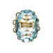 Bague 54 Bague or jaune aigue-marine 18ct 58 Facettes