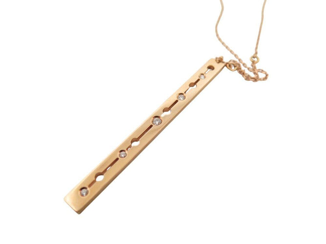 Collier collier sautoir DINH VAN pulse 628212 pendentif chaine or rose diamants gm 58 Facettes 268900