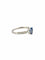 Bague 54 Bague en or blanc 18 carats saphir poire et diamants 58 Facettes