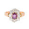Bague 54 Bague Marguerite  Or rose, Platine Rubis, Diamant 58 Facettes 4354716CN