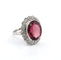 Bague 56 Bague en or blanc avec tourmaline naturelle et diamants 58 Facettes