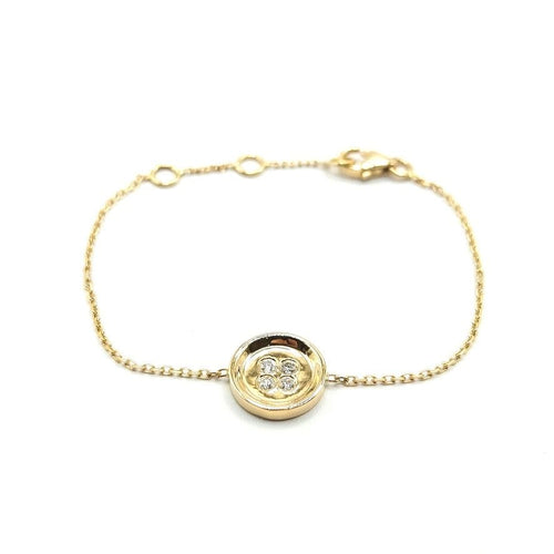 Bracelet Bracelet or jaune diamants signé Ely Bela 58 Facettes