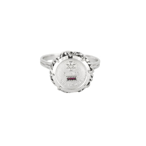 Bague 57 AUGIS -  + Qu'hier - que demain  - Bague or blanc et diamant 58 Facettes GU194
