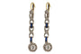 Boucles d'oreilles Boucles d'oreilles pendantes en or de style Art Déco avec diamants et saphirs. 58 Facettes 10507