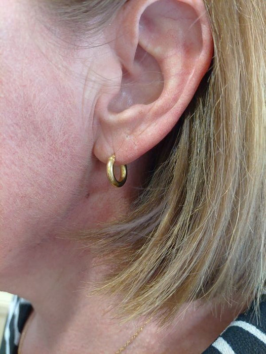 Modern hoop earrings
