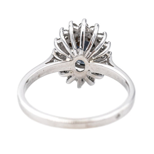 Bague 51 Bague Pompadour  Or blanc Saphir, Diamant 58 Facettes 4036379CN