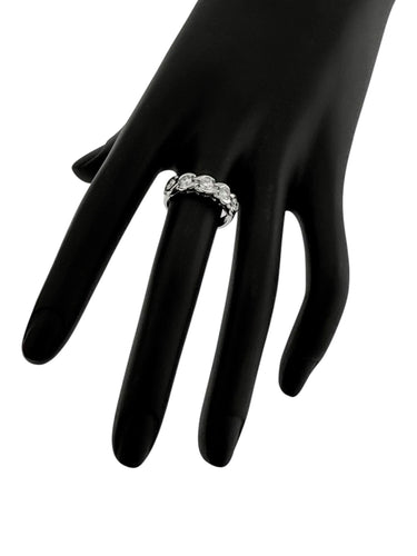 Bague 51.9 Bague en or blanc des diamants naturels 58 Facettes