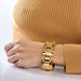 Bracelet Bracelet Tank bicolore, or jaune 58 Facettes GU157