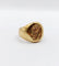 Bague 55 Chevalière antique or jaune monogrammée RC 58 Facettes A05722