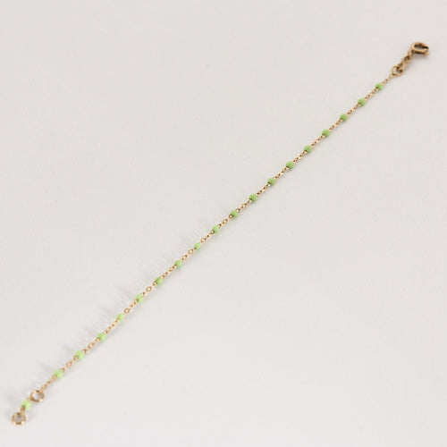 Bracelet GIGI Clozeau - Classique Gigi - Bracelet en or jaune et résine verte claire 58 Facettes BRI0094X5