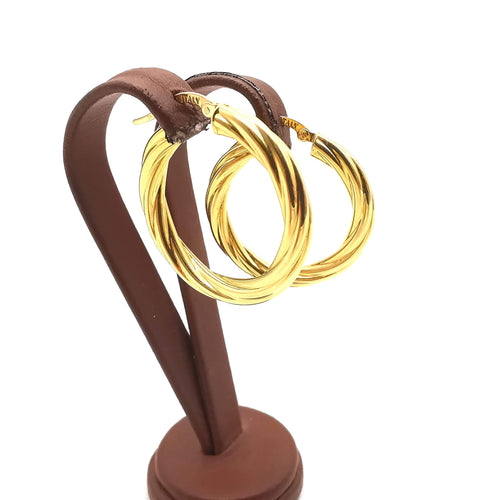 Boucles d'oreilles Boucles d'oreilles créoles or jaune 58 Facettes