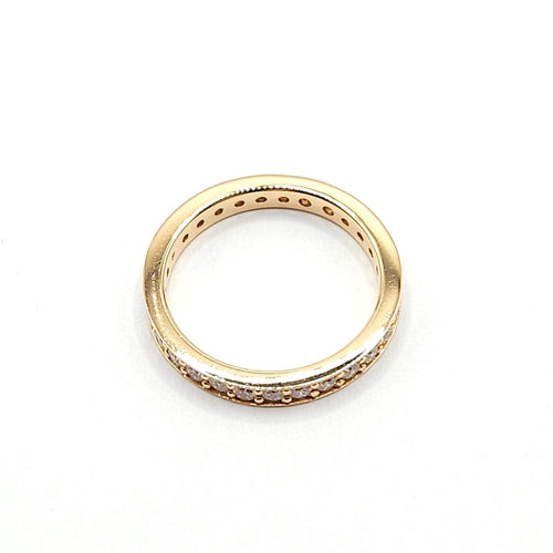 Bague 52 Alliance or rose sertie de diamants 58 Facettes