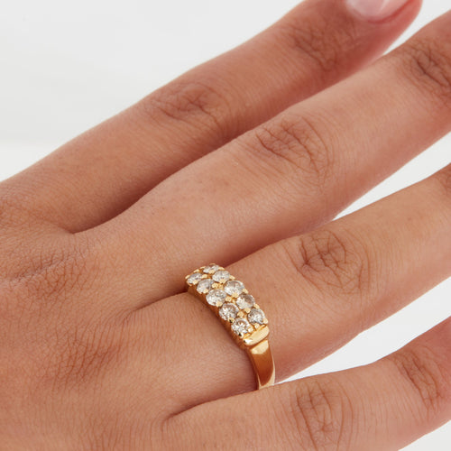 Bague 55 Bague Or Jaune avec Diamants 58 Facettes RÉF 6066/16