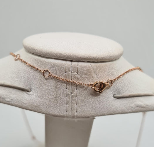 Collier Collier or rose serti de diamants 58 Facettes