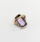 Bague 52.5 Bague marquise victorienne améthyste et diamants taille rose en or 18k et argent 58 Facettes A06427
