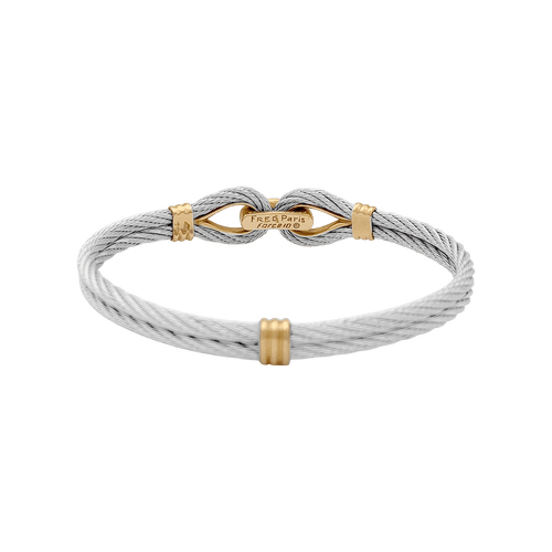 Bracelet Bracelet vintage Fred, "Force 10", or jaune, acier. 58 Facettes 34669