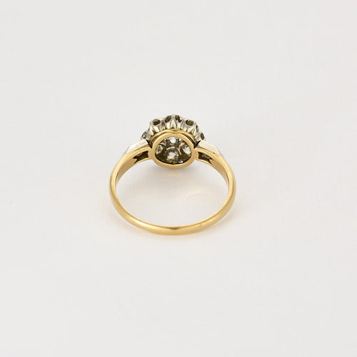 Bague 54 Bague "Fleur" en or jaune et gris , diamants 58 Facettes ASN0417