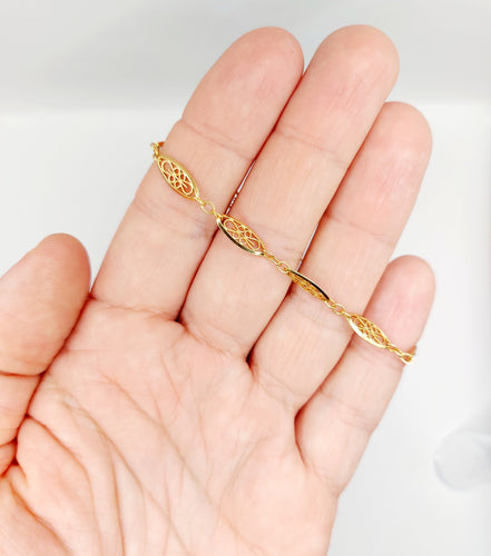 Bracelet Bracelet vintage or 18k mailles filigranées 58 Facettes A06313