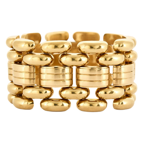 Bracelet Bracelet Tank en or jaune 58 Facettes THI0423