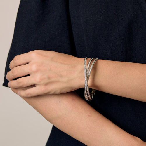 Bracelet CARTIER - Bracelet Trinity en or blanc et diamants 58 Facettes