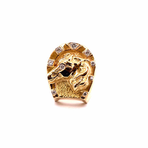 Bague Bague fer à cheval en or 18 carats et diamants 58 Facettes