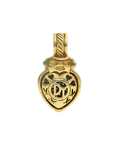 Pendentif Or 18K Jaune Or Blanc Diamant