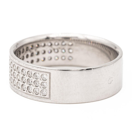 Bague 53 Bague demi alliance Or blanc Diamant 58 Facettes 2303326CN