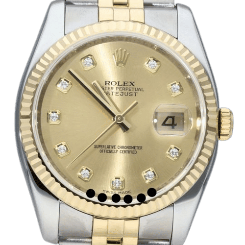 Montre Rolex Montre Date Just 36 58 Facettes MT44090