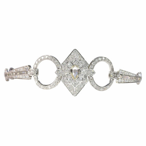 Collier Glamour des années folles : collier et coiffe pour chien en diamants style Art déco vintage 58 Facettes 23023-0064