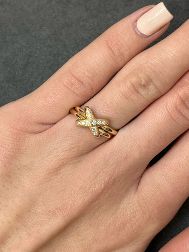 CHAUMET - Ring Jeux de Liens roségoud en diamanten