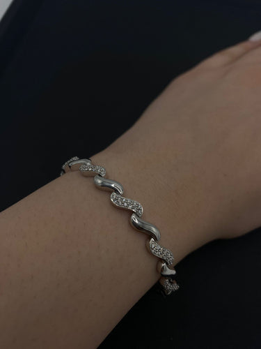 Bracelet Bracelet rivière de diamants or blanc 58 Facettes 096424206630
