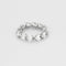 Bague 51 Bague souple en or blanc et diamants 58 Facettes JRW0025-51