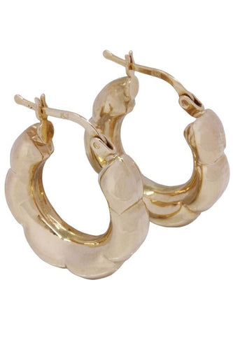 Boucles d'oreilles CRÉOLES GODRONNÉES 58 Facettes 087491